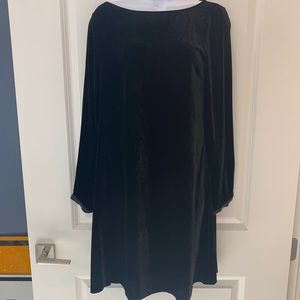 Eileen Fisher black velvet dress